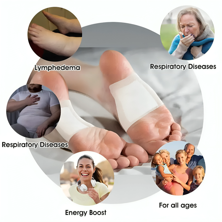 Bee Venom Lymphatic Drainage & Slimming Foot Patches (20pcs) For 20 Day