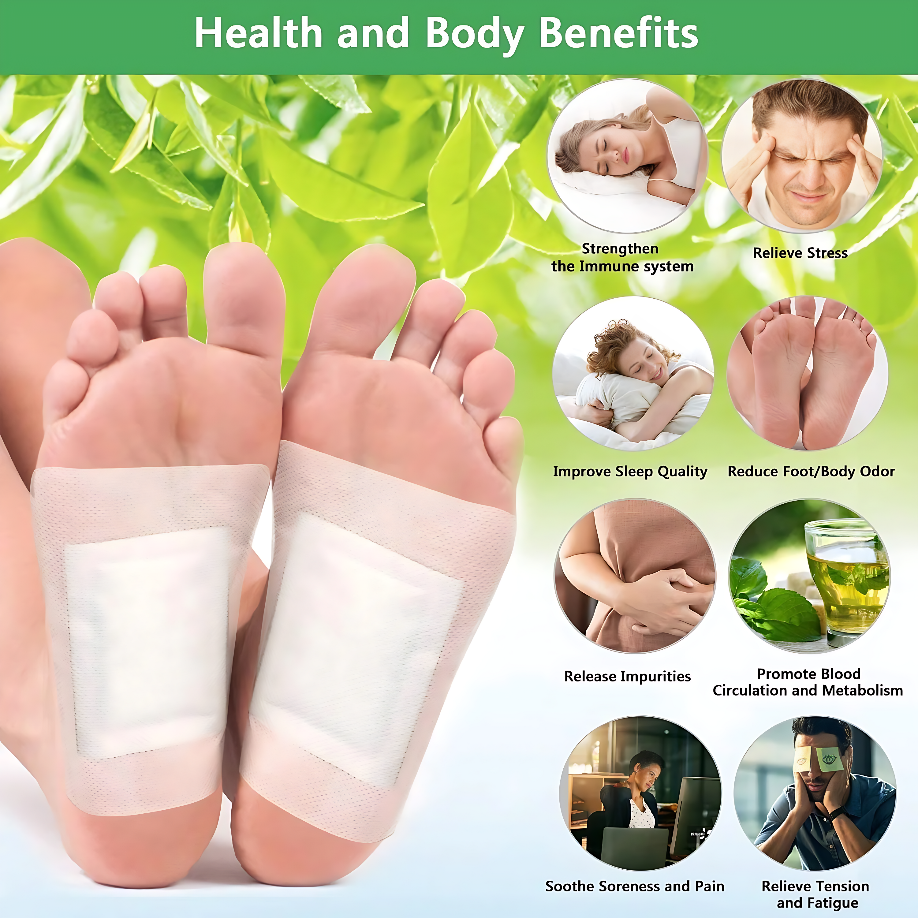 KINOKI Cleansing Detox Foot Pads, (20pcs) For 20 Day