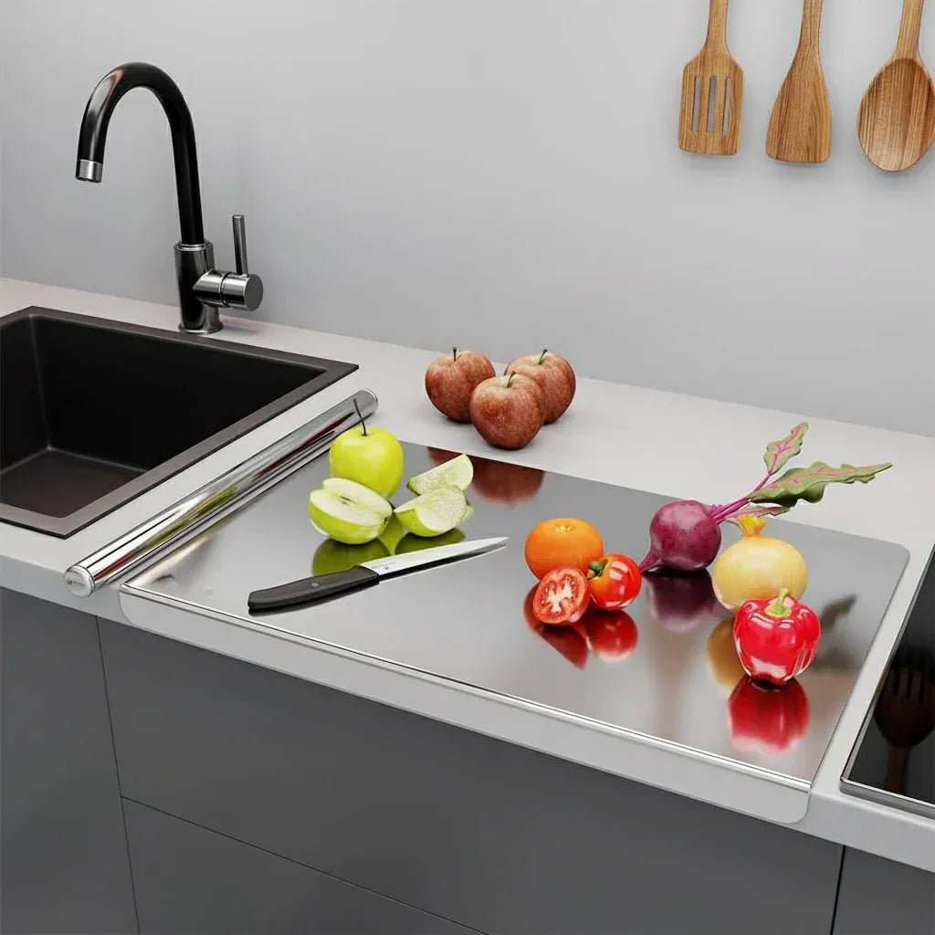 Premium Stainless Steel Chopping Board Non-Slip, Rust-Proof
